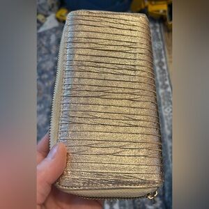 Rose gold wallet clutch